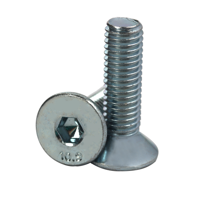工業(yè)熊  碳鋼10.9級藍白鋅內六角沉頭螺釘DIN7991